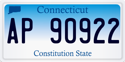 CT license plate AP90922
