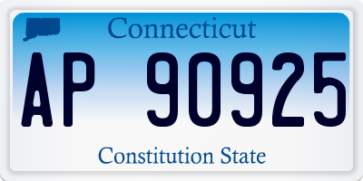 CT license plate AP90925
