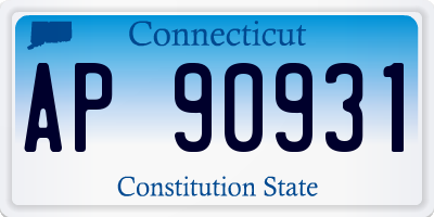CT license plate AP90931