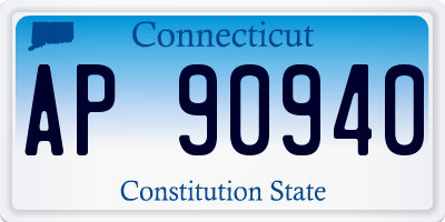 CT license plate AP90940