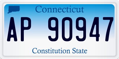 CT license plate AP90947