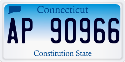 CT license plate AP90966