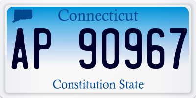 CT license plate AP90967