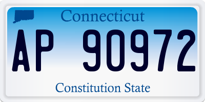 CT license plate AP90972