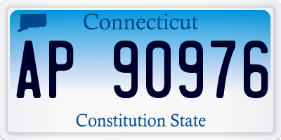 CT license plate AP90976