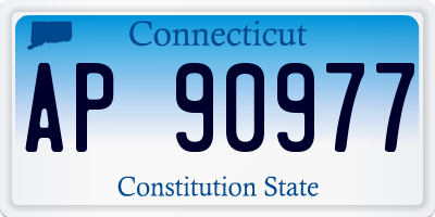 CT license plate AP90977