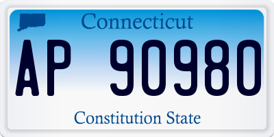 CT license plate AP90980