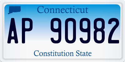 CT license plate AP90982