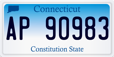 CT license plate AP90983