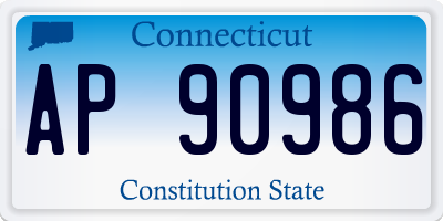 CT license plate AP90986