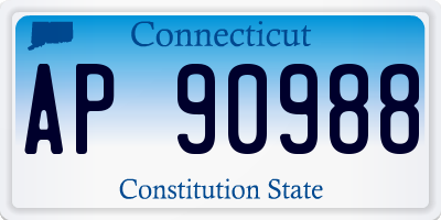 CT license plate AP90988
