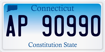 CT license plate AP90990