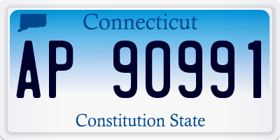 CT license plate AP90991