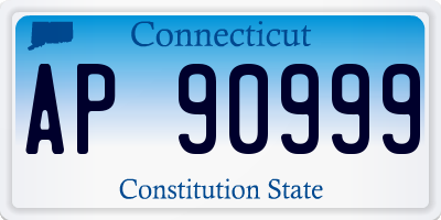 CT license plate AP90999