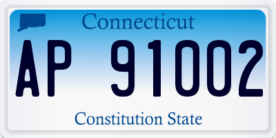 CT license plate AP91002