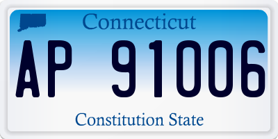 CT license plate AP91006