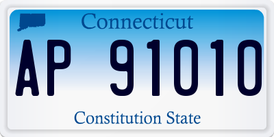 CT license plate AP91010