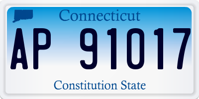 CT license plate AP91017