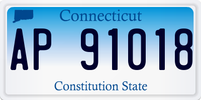 CT license plate AP91018