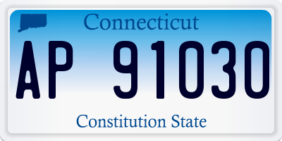 CT license plate AP91030