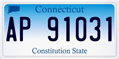CT license plate AP91031