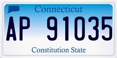 CT license plate AP91035