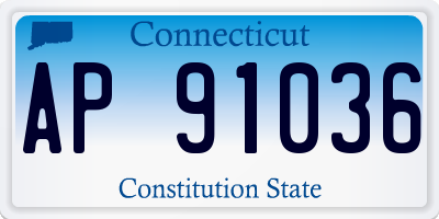 CT license plate AP91036