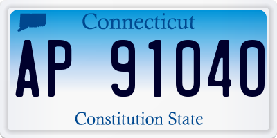 CT license plate AP91040