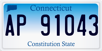 CT license plate AP91043