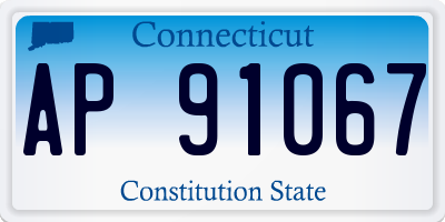 CT license plate AP91067