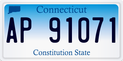CT license plate AP91071