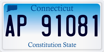 CT license plate AP91081