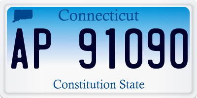 CT license plate AP91090