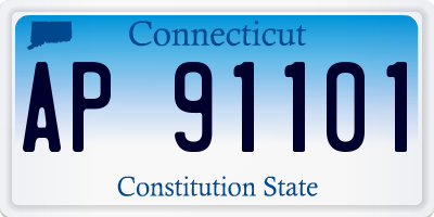 CT license plate AP91101