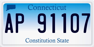 CT license plate AP91107