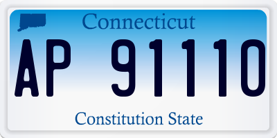 CT license plate AP91110