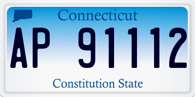 CT license plate AP91112