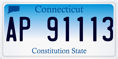 CT license plate AP91113
