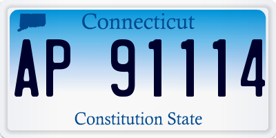 CT license plate AP91114