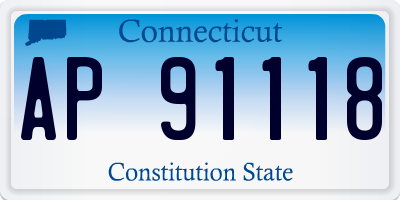 CT license plate AP91118