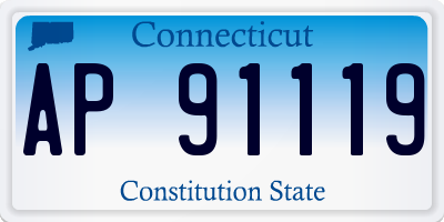 CT license plate AP91119