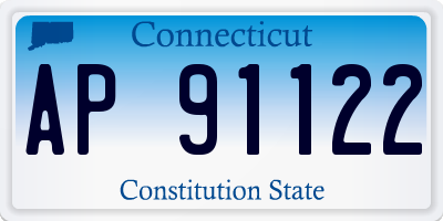 CT license plate AP91122