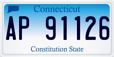 CT license plate AP91126