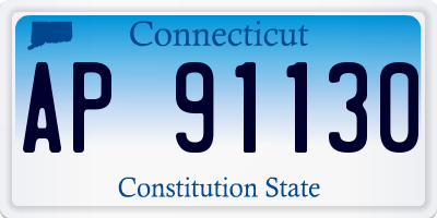 CT license plate AP91130