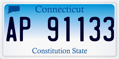 CT license plate AP91133