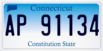 CT license plate AP91134