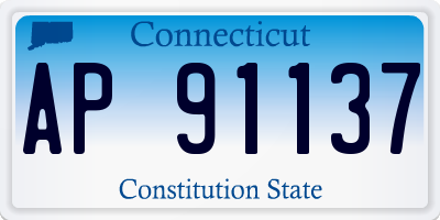 CT license plate AP91137