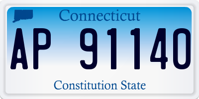 CT license plate AP91140