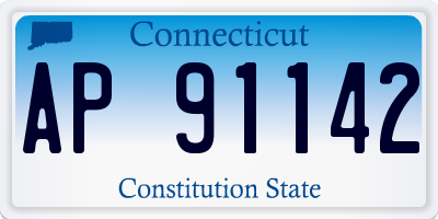 CT license plate AP91142