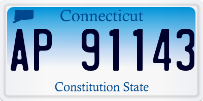 CT license plate AP91143